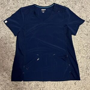 Woman's Navy Blue Scrub Top